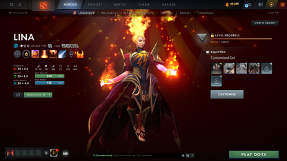 Crusader IV | Behavior Score: 12000 | 4 Arcanas: LC, TB, Lina, SF | 3 Personas: PA, CM, Mirana | Many Immortals | 81 Trophy Level | Mainpool | Full Access | Quick Que | Many Items and Sets