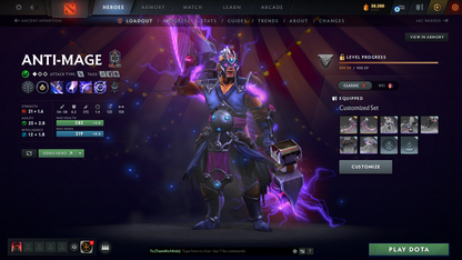 Crusader IV | Behavior Score: 12000 | 4 Arcanas: LC, TB, Lina, SF | 3 Personas: PA, CM, Mirana | Many Immortals | 81 Trophy Level | Mainpool | Full Access | Quick Que | Many Items and Sets