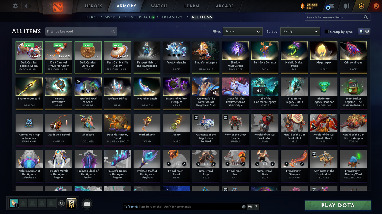 Archon III | Behavior Score: 10379 | 3 Arcanas: Jugg, Cm, Zeus | Many Immortals Inside | Slark Angler of The Abyss Cache | Mainpool | Full Access | Many Items
