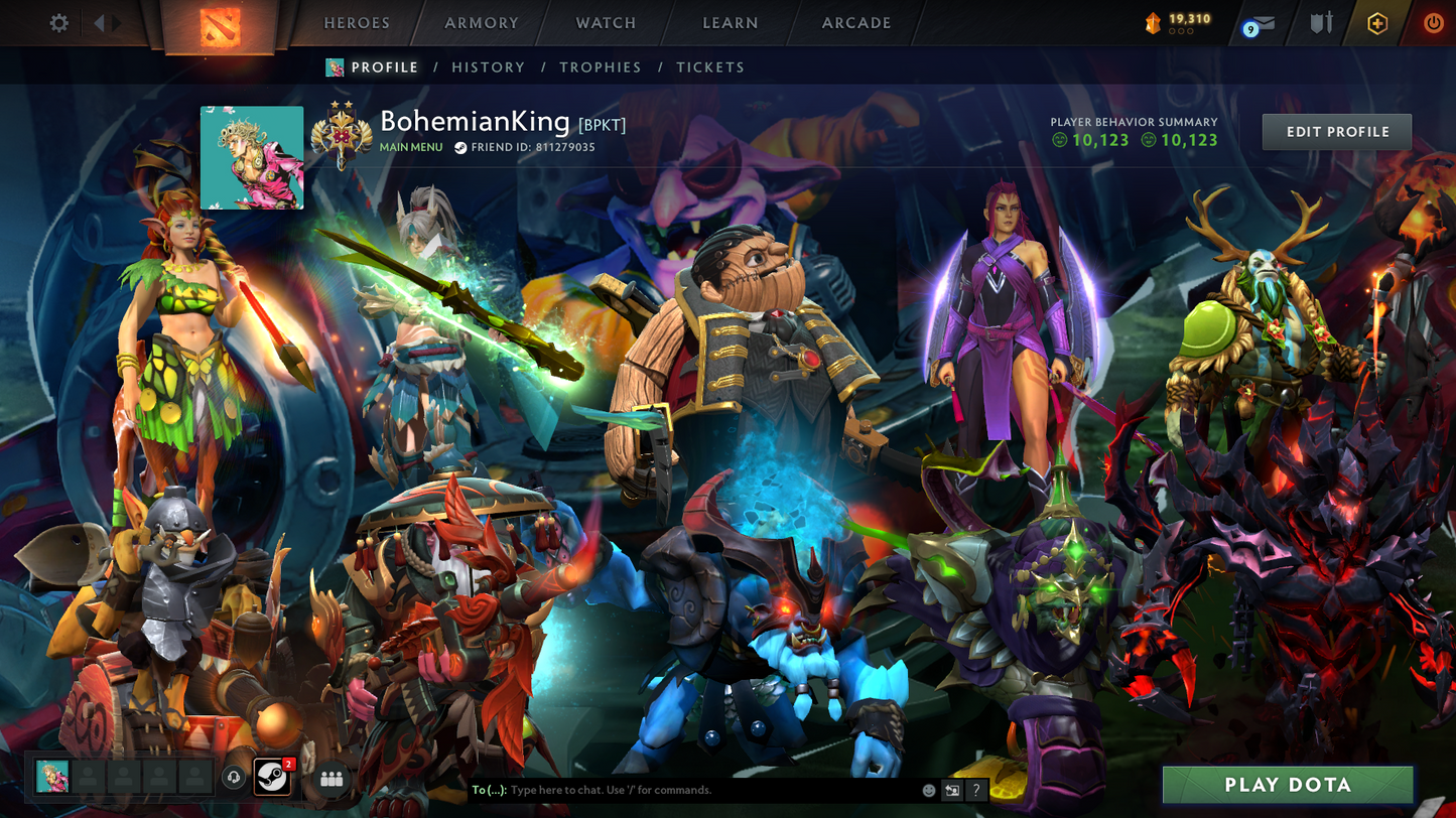 Legend II | Behavior Score: 10123 | Pudge Automaton Woodcutter Persona | Antimage Persona | Some Immortals | Quick Que | Perfect for Smurf | Full Access