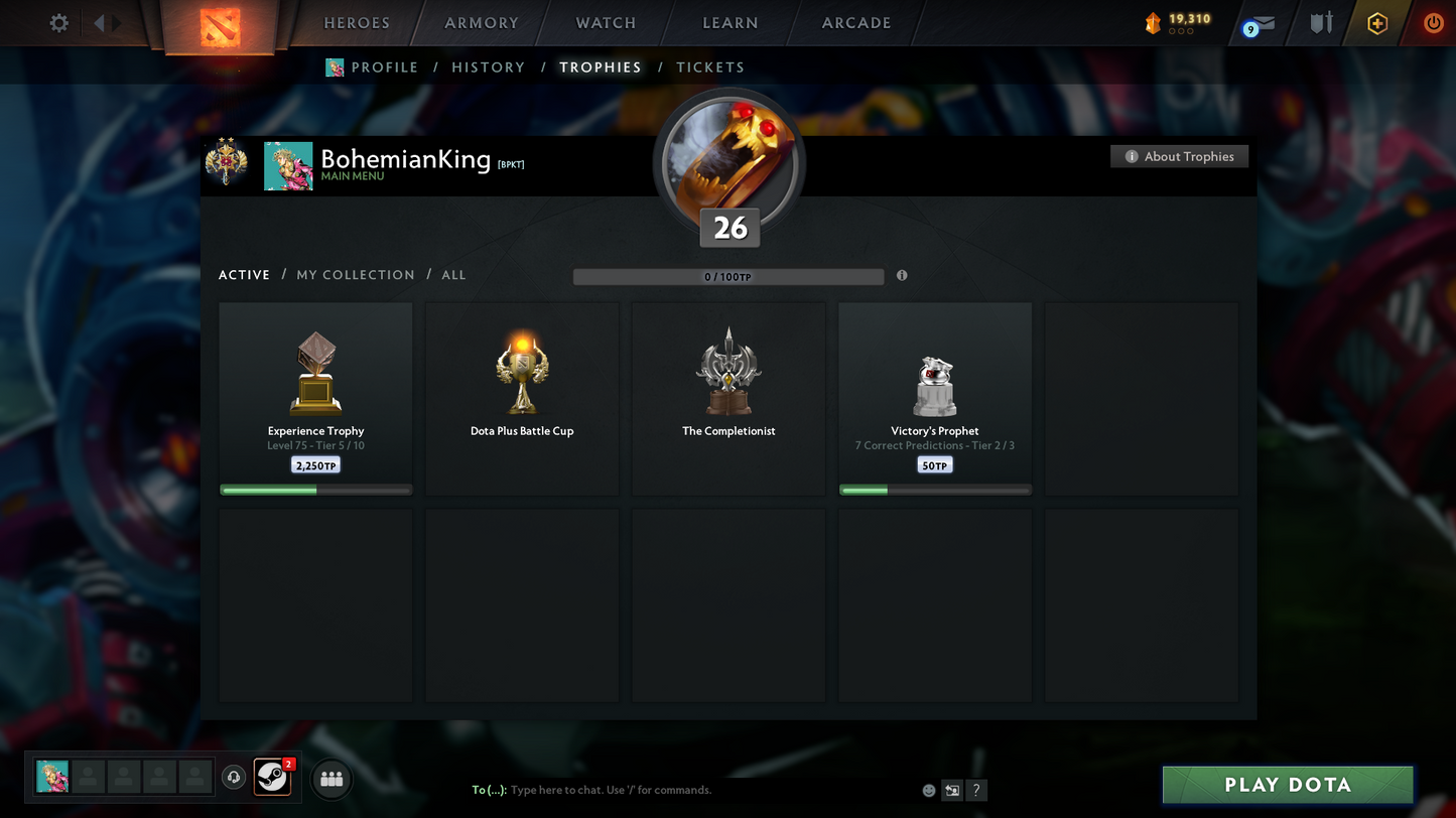Legend II | Behavior Score: 10123 | Pudge Automaton Woodcutter Persona | Antimage Persona | Some Immortals | Quick Que | Perfect for Smurf | Full Access
