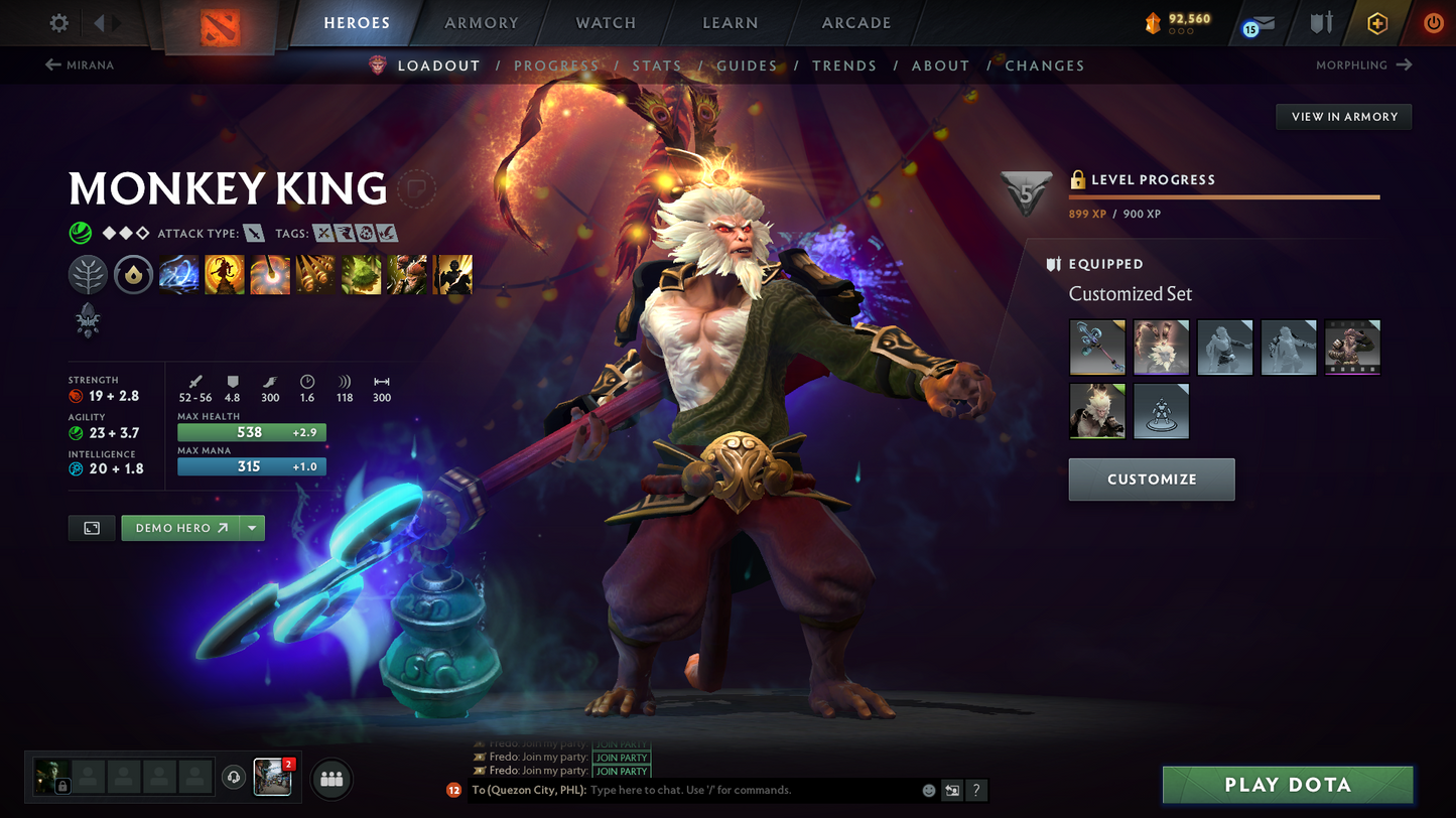 Legend IV | Behavior Score: 11610 | 3 Arcanas: Monkey, Lina, Shadowfiend | Many Immortals | Mainpool Account | Trophy level: 79 | Many sets | Full Access