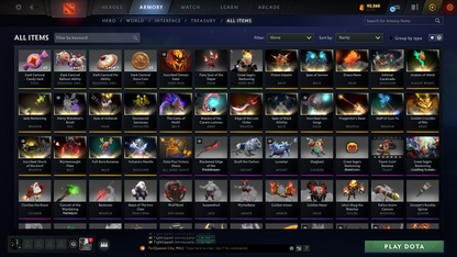 Legend IV | Behavior Score: 11610 | 3 Arcanas: Monkey, Lina, Shadowfiend | Many Immortals | Mainpool Account | Trophy level: 79 | Many sets | Full Access