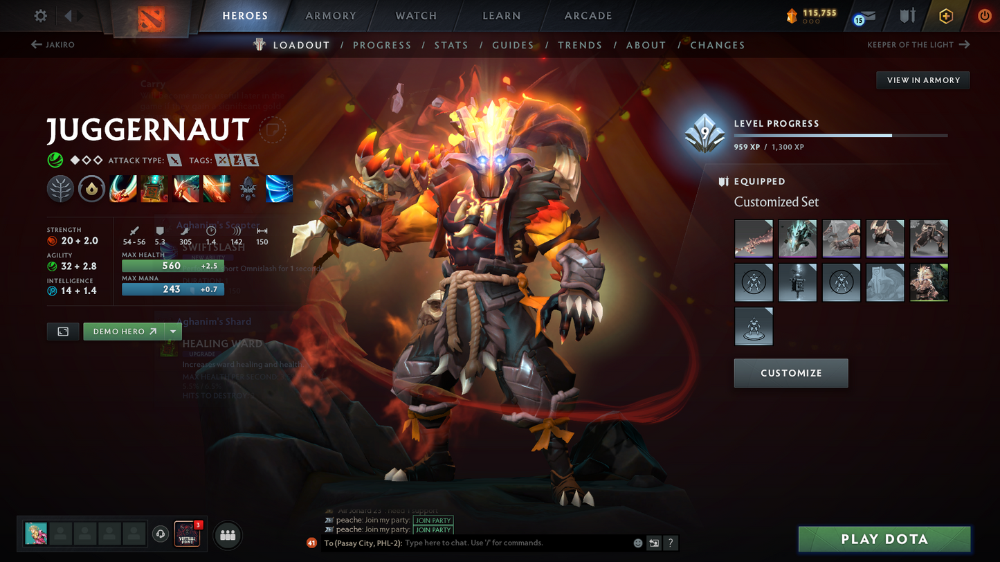 Immortal (6389) | Behavior Score: 11436 | 4 Arcanas: Vengeful, Phantom, Crystal, Jugg | PA and AM Persona | 10th Anniv | Many Immortals | Many Cache Sets | Dota Plus Subscription | Full Access