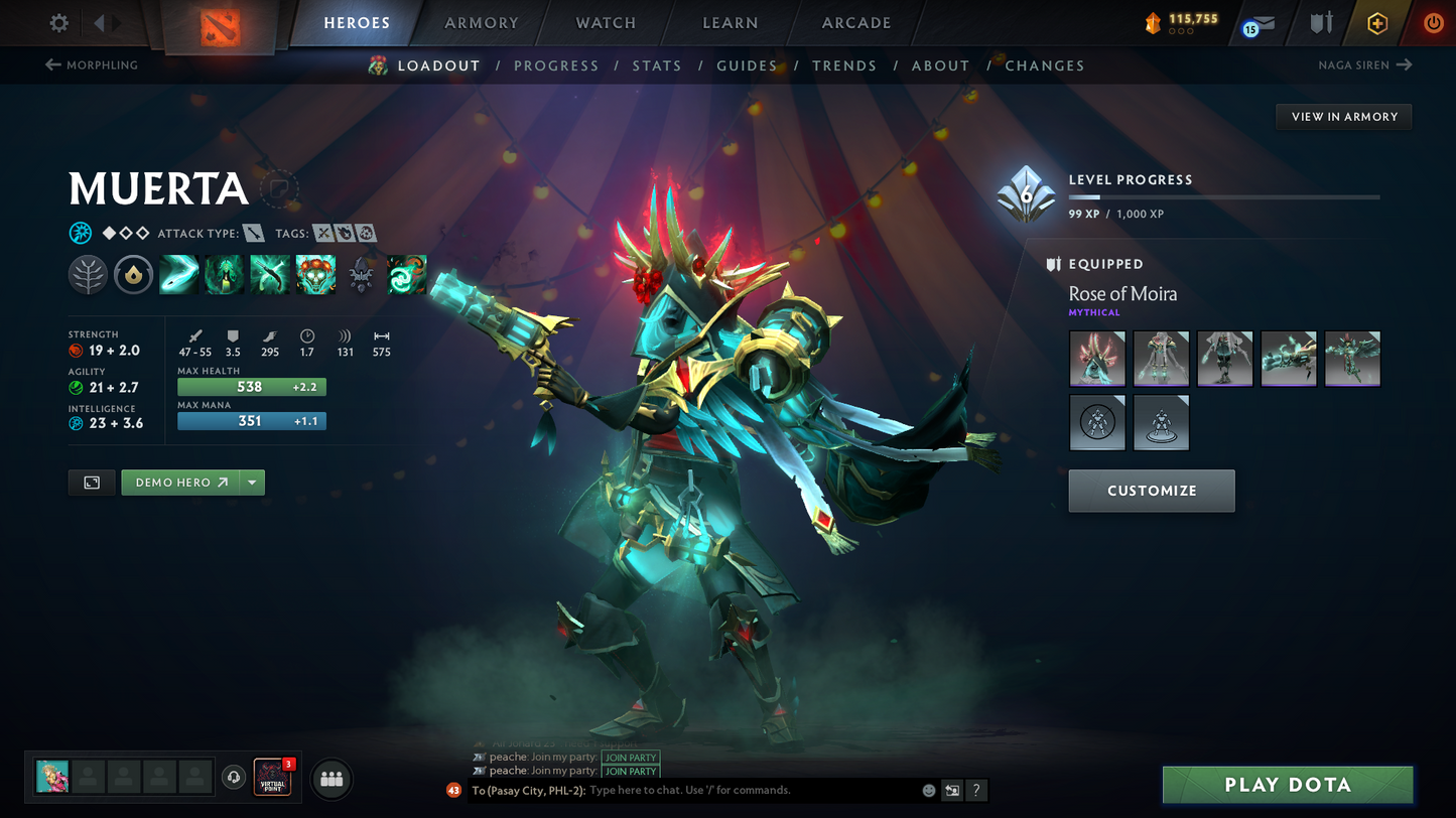 Immortal (6389) | Behavior Score: 11436 | 4 Arcanas: Vengeful, Phantom, Crystal, Jugg | PA and AM Persona | 10th Anniv | Many Immortals | Many Cache Sets | Dota Plus Subscription | Full Access