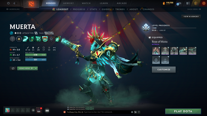 Immortal (6389) | Behavior Score: 11436 | 4 Arcanas: Vengeful, Phantom, Crystal, Jugg | PA and AM Persona | 10th Anniv | Many Immortals | Many Cache Sets | Dota Plus Subscription | Full Access