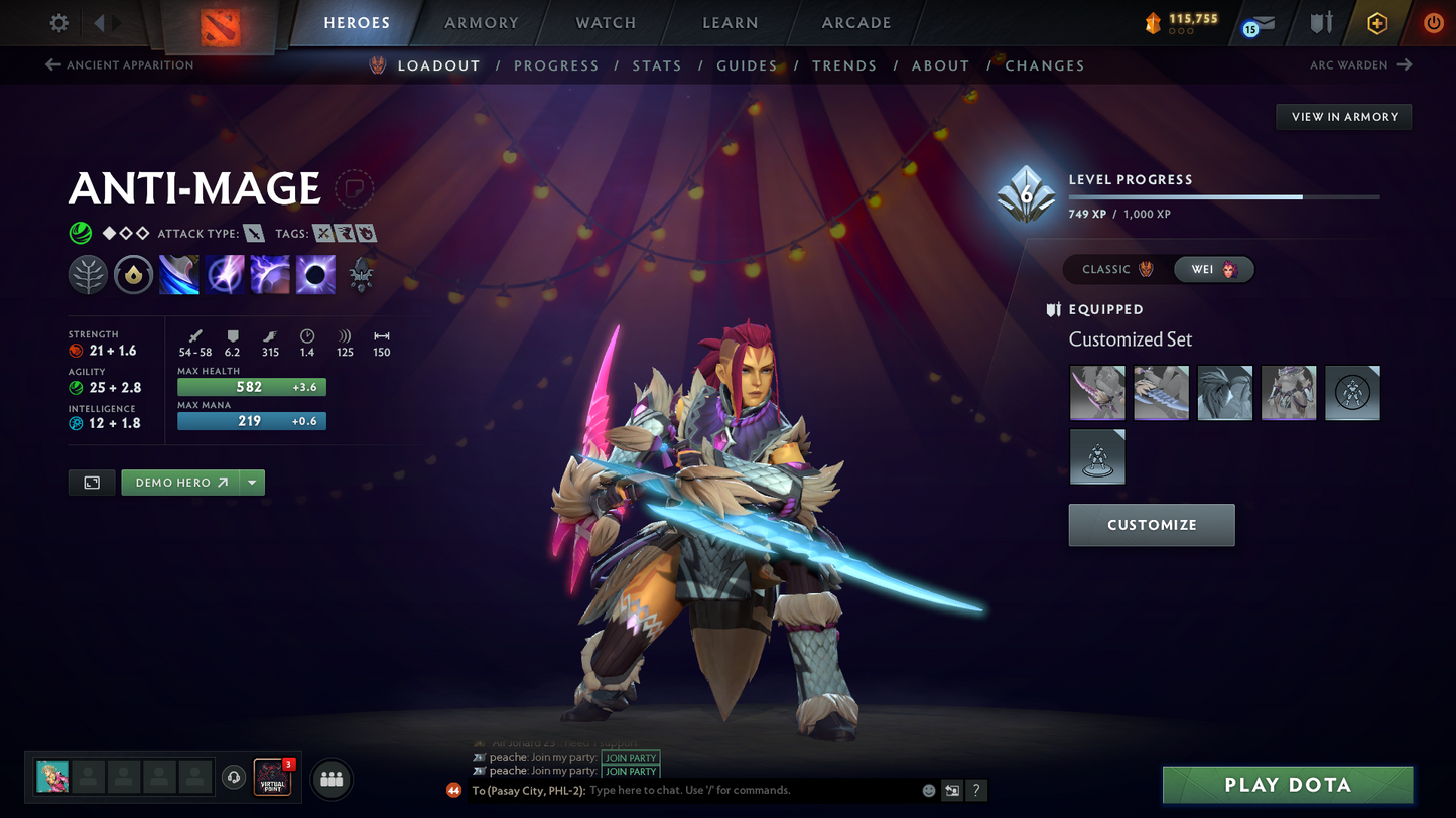 Immortal (6389) | Behavior Score: 11436 | 4 Arcanas: Vengeful, Phantom, Crystal, Jugg | PA and AM Persona | 10th Anniv | Many Immortals | Many Cache Sets | Dota Plus Subscription | Full Access