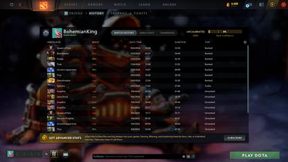 Uncalibrated | Divine - Immortal | Behavior Score: 8031 | Huskar + Luna Immortal | Not Botted Account | Full Access | Quick Que | Some Sets Inside