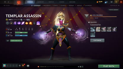 Immortal (5889) | Behavior Score: 12000 | 4 Arcanas: Sf, Tb, Pudge, Lc | Cache Inside | 49 Immortals | Trophy Level: 104 | Mainpool | Stacked Account | Full Access | Quick Que