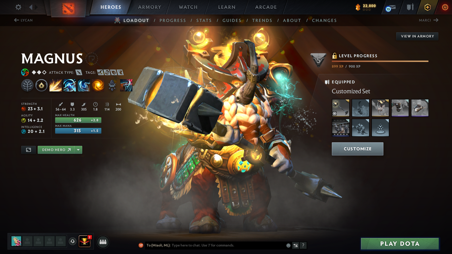 Immortal (5889) | Behavior Score: 12000 | 4 Arcanas: Sf, Tb, Pudge, Lc | Cache Inside | 49 Immortals | Trophy Level: 104 | Mainpool | Stacked Account | Full Access | Quick Que