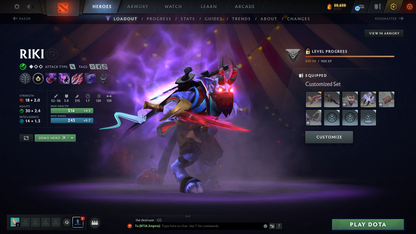 Legend V | Behavior Score: 10763 | 2 Arcanas: Pudge & Lina | 3 Personas: AM, CM, PA | Many Immortals Inside | Stacked Account | Trophy Level: 65 | Mainpool | Full Access