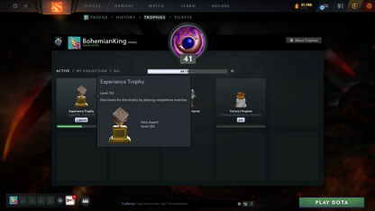 Uncalibrated | Guardian - Crusader | Behavior Score: 8574 | Juggernaut Arcana | Sven Shattered Great Sword | Immortals Inside | Trophy Level: 41 | Mainpool Account | Full Access