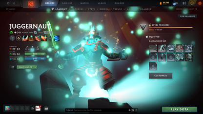 Uncalibrated | Guardian - Crusader | Behavior Score: 8574 | Juggernaut Arcana | Sven Shattered Great Sword | Immortals Inside | Trophy Level: 41 | Mainpool Account | Full Access