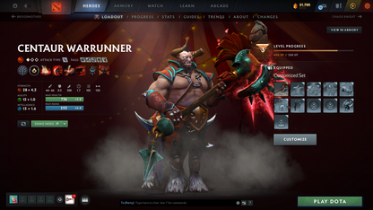 Uncalibrated | Guardian - Crusader | Behavior Score: 8574 | Juggernaut Arcana | Sven Shattered Great Sword | Immortals Inside | Trophy Level: 41 | Mainpool Account | Full Access