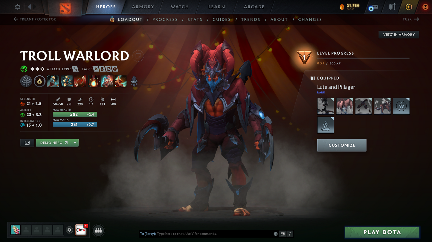 Uncalibrated | Guardian - Crusader | Behavior Score: 8574 | Juggernaut Arcana | Sven Shattered Great Sword | Immortals Inside | Trophy Level: 41 | Mainpool Account | Full Access