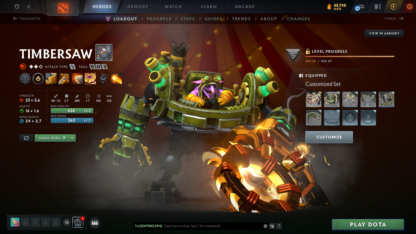 Archon III | Behavior Score: 11212 | 4 Arcanas: Pudge, LC, SF, MK | AM Persona | Many Immortals | Tinker Legendary Set | Mainpool | Trophy Level 44 | Full Access | Quick Que | Stacked Account
