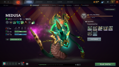 Archon III | Behavior Score: 11212 | 4 Arcanas: Pudge, LC, SF, MK | AM Persona | Many Immortals | Tinker Legendary Set | Mainpool | Trophy Level 44 | Full Access | Quick Que | Stacked Account