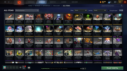 Archon III | Behavior Score: 11212 | 4 Arcanas: Pudge, LC, SF, MK | AM Persona | Many Immortals | Tinker Legendary Set | Mainpool | Trophy Level 44 | Full Access | Quick Que | Stacked Account