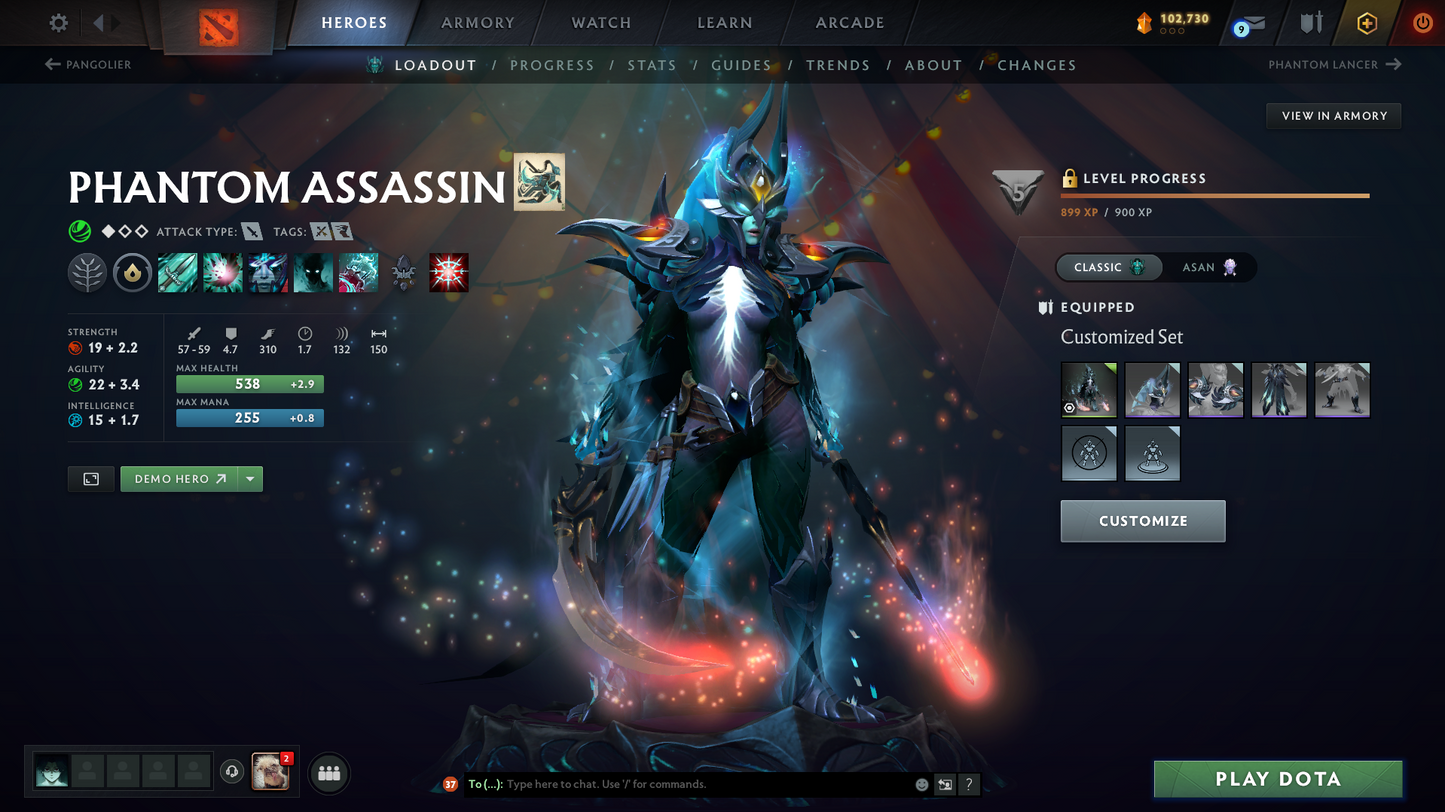 Divine I | Behavior Score: 11537 | 3 Arcanas: Pudge, Mk, PA (LVL 3) | 2 Personas: Pudge, AM | Insane Caches Inside | Many Immortals | Trophy Level: 88 | Mainpool | Full Access | Very Stacked Account