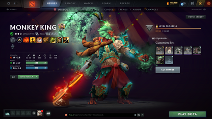 Divine I | Behavior Score: 11537 | 3 Arcanas: Pudge, Mk, PA (LVL 3) | 2 Personas: Pudge, AM | Insane Caches Inside | Many Immortals | Trophy Level: 88 | Mainpool | Full Access | Very Stacked Account