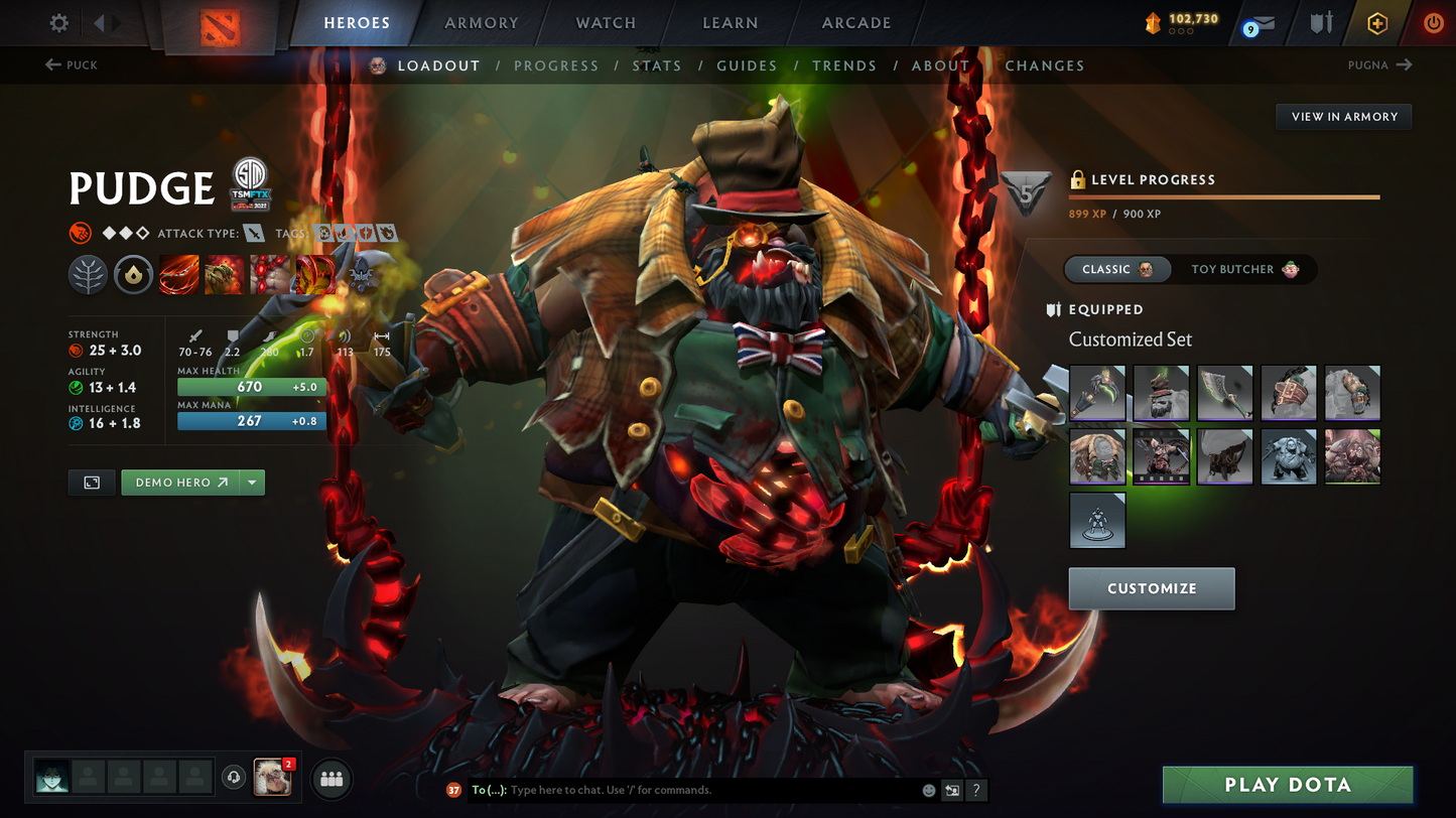 Divine I | Behavior Score: 11537 | 3 Arcanas: Pudge, Mk, PA (LVL 3) | 2 Personas: Pudge, AM | Insane Caches Inside | Many Immortals | Trophy Level: 88 | Mainpool | Full Access | Very Stacked Account