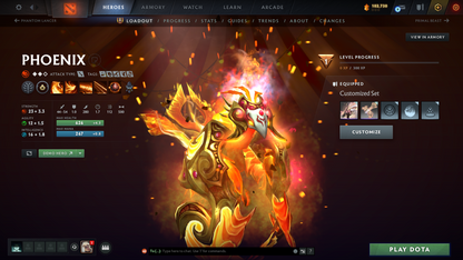 Divine I | Behavior Score: 11537 | 3 Arcanas: Pudge, Mk, PA (LVL 3) | 2 Personas: Pudge, AM | Insane Caches Inside | Many Immortals | Trophy Level: 88 | Mainpool | Full Access | Very Stacked Account