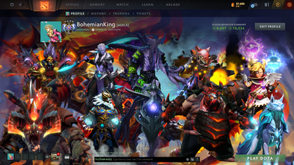 TI 11 | Arcanas: Void, Razor, Pudge, Zeus, Techies | Personas: Invo, Am, Pa, Cm, Primal | Insane Amount Of Caches Inside | Expensive Caches | Immortals Inside | Mainpool Account | Trophy Level 68 | Very Stacked Account