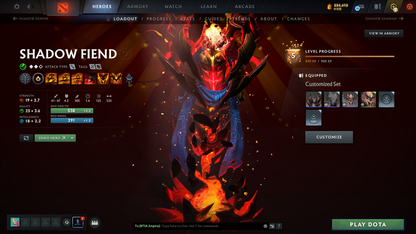 TI9 Incomplete | Arcanas: Sf, Pudge, Rubick, PA (Lvl 3) | Personas: Tiny Majesty of Colossus, PA, AM | Overgrown Empire Terrain | 54 Immortals | Fully Stacked Account | 11.9k Behavior Score | Mainpool | Fast Que