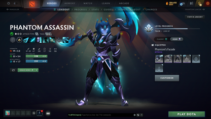 TI9 Incomplete | Arcanas: Sf, Pudge, Rubick, PA (Lvl 3) | Personas: Tiny Majesty of Colossus, PA, AM | Overgrown Empire Terrain | 54 Immortals | Fully Stacked Account | 11.9k Behavior Score | Mainpool | Fast Que