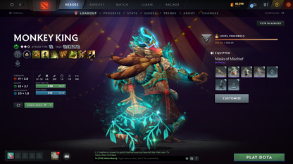 Divine I | MMR: 4750 | Behavior: 8324 | Immortals & Sets Inside | Trophy Level 50 | 2017 Account | 1300 Matches | 1300 Hours | Quick Find Game | 1-2 Min Queue | Perfect for Main
