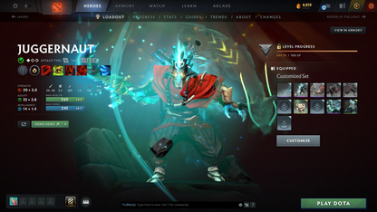 Immortal | 5.8K MMR | Behavior: 11843 | Lina & Juggernaut Arcana | Extremely Stacked Inventory | Mainpool | Many Immortals | 4882 Commends | 1200 Match MVPs | Trophy Level 112 | 10K Hours | 10K Matches | 6,515 Shards | Full Access | Instant Delivery