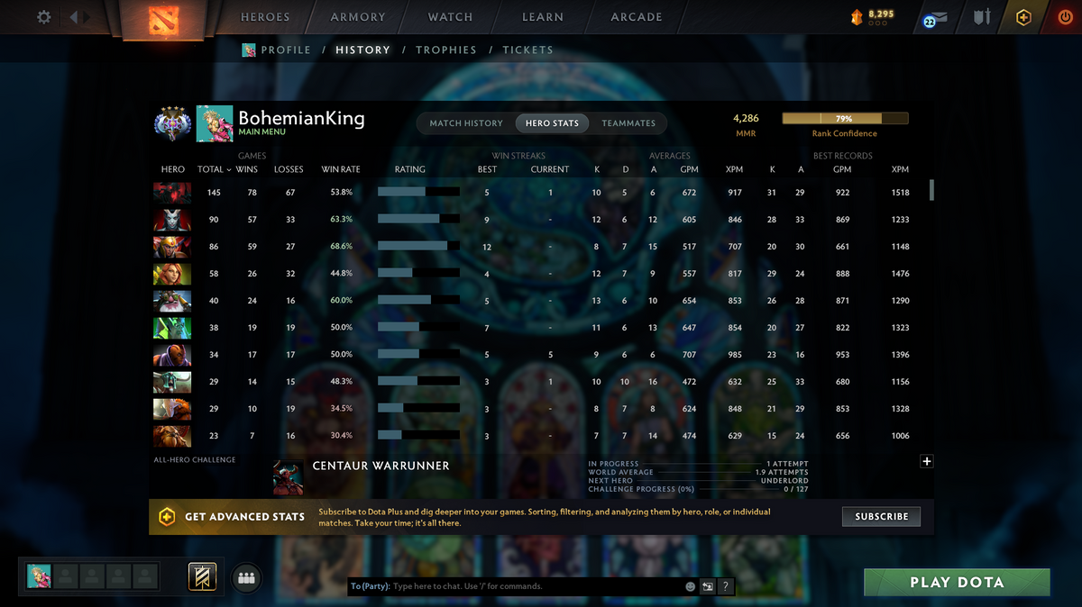 Ancient IV | MMR: 4286 | Behavior: 9194 | Monkey King & Techies Arcana | Anti-Mage Persona | Sven Shattered Sword | Many Immortals Inside | Mainpool | 8,295 Shards | 1300+ Hours | 971 Matches | 2025 Account | Quick Find Game |