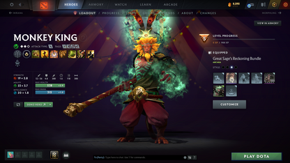 Ancient IV | MMR: 4286 | Behavior: 9194 | Monkey King & Techies Arcana | Anti-Mage Persona | Sven Shattered Sword | Many Immortals Inside | Mainpool | 8,295 Shards | 1300+ Hours | 971 Matches | 2025 Account | Quick Find Game |