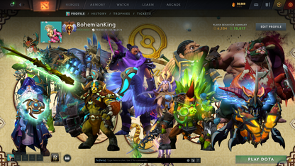 Immortal | 5855 | Behavior Score: 10017 | Vengeful Spirit Arcana | Pudge Persona | Many Immortals | Mainpool Account | 800 Hours | 2022 Account