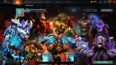 Divine III | MMR: 4891 | Behavior Score: 12000 | Ogre Magi & Shadowfiend Arcana | Many Immortals | 10th Anniversary | Mainpool | 3000 Hours | Old Account | 1-2 Min Que Time | Full Access
