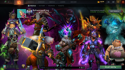 Ancient III | MMR: 4074 | Behavior Score: 11036 | Pudge and Antimage Persona | Many Immortals Inside | Trophy Level: 47 | Mainpool Account | 1300 Hours | Full Access | Quick Que