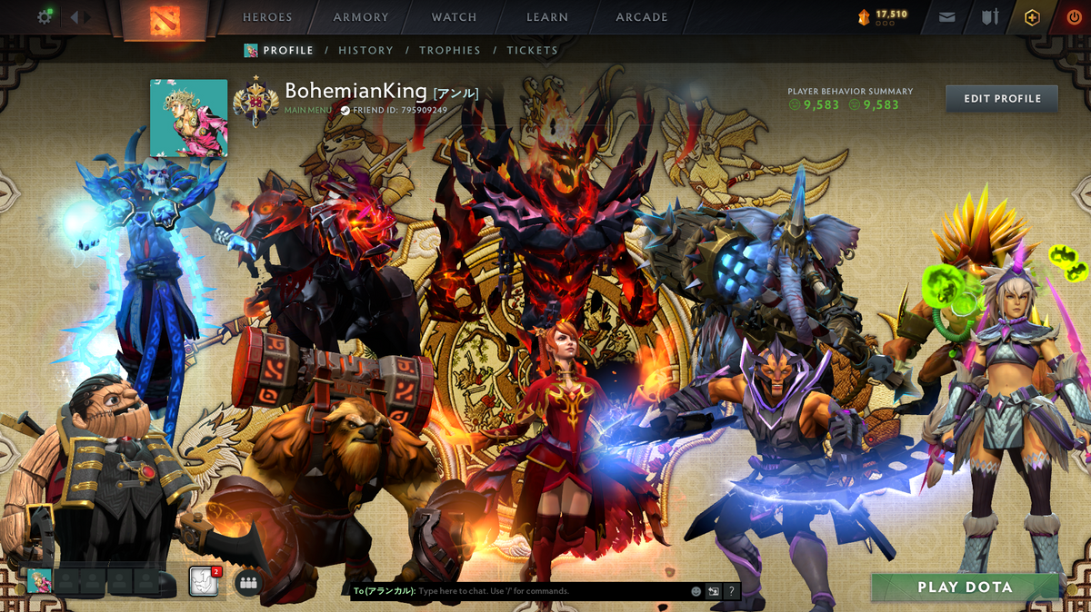 Legend I | MMR: 2977 | Behavior Score: 9583 | Shadowfiend Arcana | Many Immortals | Pudge and Antimage Persona | Ringmaster Announcer | Quick Que | 500 Hours | Old Account | Full Access