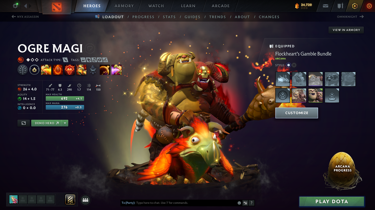 Archon I | MMR: 2407 | Behavior Score: 9107 | Ogre Magi Arcana | Many Immortals Inside | Good Sets | Quick Que | Full Access | Dotaplus Included | Perfect for smurf