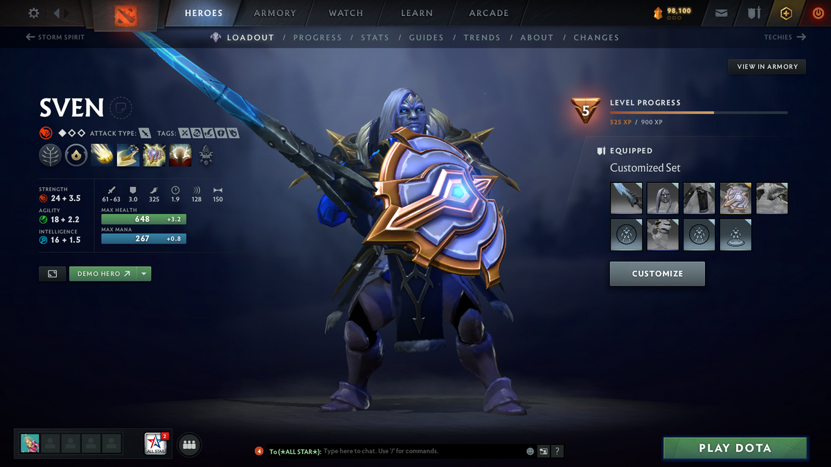 Ancient V | MMR: 4575 | Behavior Score: 10993 | Terrorblade Arcana | Many Immortals | Antimage Persona | Mainpool | Trophy Level: 47 | Old Account | Quick Que