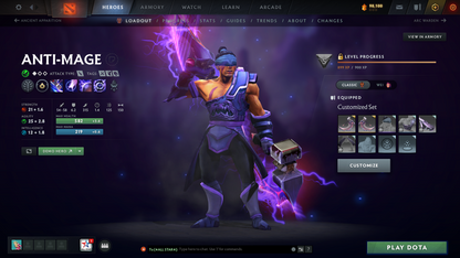Ancient V | MMR: 4575 | Behavior Score: 10993 | Terrorblade Arcana | Many Immortals | Antimage Persona | Mainpool | Trophy Level: 47 | Old Account | Quick Que