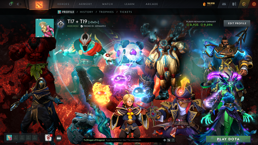 Battlepass TI7 & TI9 | Earthshaker, IO, Juggernaut Arcana | Axe Persona, Tiny Persona, Invoker Persona, Kunnka Shoulder | Immortals Inside | Overgrown Empire Terrain | Mainpool | Guardian/Crusader Rank | Full Access