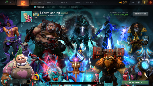 Archon V | MMR: 3041 | Behavior Score: 10271 | Phantom Assassin Arcana | Many Immortals Inside | Pudge Persona | Mainpool Account | 900 Hours | Trophy Level: 40 | Full Access | Old Account