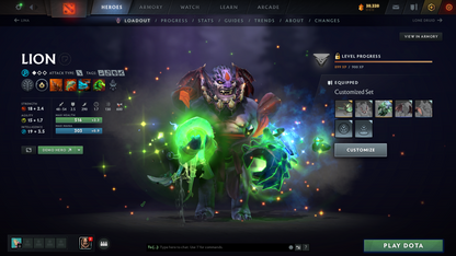 Battlepass TI6, TI7, TI8 | Ancient | Behavior Score: 11470 | Lina, IO, Vengeful Arcana | All Green Immortals | Kunnka Sword | LC Wings | Lion All Green Immortals | Insane Cache Sets | TI7, TI8, TI9 Caches | Insane Immortals | Full Access