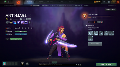 Legend V | MMR: 3658 | Behavior Score: 10166 | Many Immortals Inside | Mainpool Account | Que Time 1-3 Minutes | Global | Many Sets Inside | Full Access | 1000 Hours | Antimage Persona