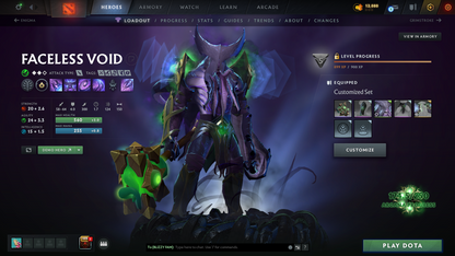 Battlepass TI11 | Legend | Behavior Score: 10401 | Faceless, Razor, Crystal Maiden, Lina, Pudge, Legion Arcana | Primal, Mirana, Antimage, Phantom As, Crystal Persona | Many Immortals | Many Cache Sets | Extremely High Value Account