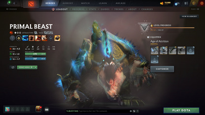 Battlepass TI11 | Legend | Behavior Score: 10401 | Faceless, Razor, Crystal Maiden, Lina, Pudge, Legion Arcana | Primal, Mirana, Antimage, Phantom As, Crystal Persona | Many Immortals | Many Cache Sets | Extremely High Value Account