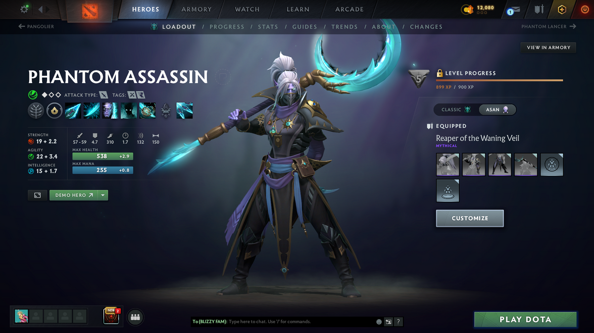 Battlepass TI11 | Legend | Behavior Score: 10401 | Faceless, Razor, Crystal Maiden, Lina, Pudge, Legion Arcana | Primal, Mirana, Antimage, Phantom As, Crystal Persona | Many Immortals | Many Cache Sets | Extremely High Value Account