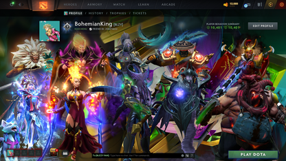 Battlepass TI11 | Legend | Behavior Score: 10401 | Faceless, Razor, Crystal Maiden, Lina, Pudge, Legion Arcana | Primal, Mirana, Antimage, Phantom As, Crystal Persona | Many Immortals | Many Cache Sets | Extremely High Value Account