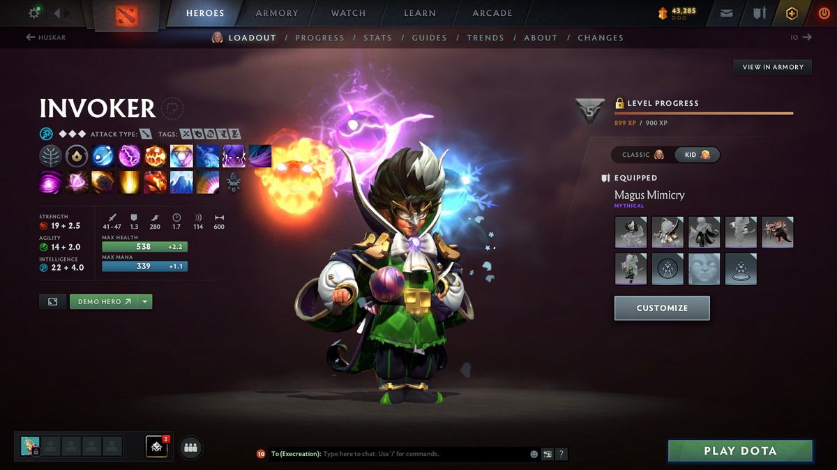 Immortal | 5814 | Behavior Score: 11153 | Juggernaut & Lina Arcana | Invoker, Antimage Persona | Many Many Immortals | Mainpool | Full Access | Super Quick Que | Old Account | Trophy level 61