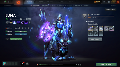 Immortal | 5814 | Behavior Score: 11153 | Juggernaut & Lina Arcana | Invoker, Antimage Persona | Many Many Immortals | Mainpool | Full Access | Super Quick Que | Old Account | Trophy level 61